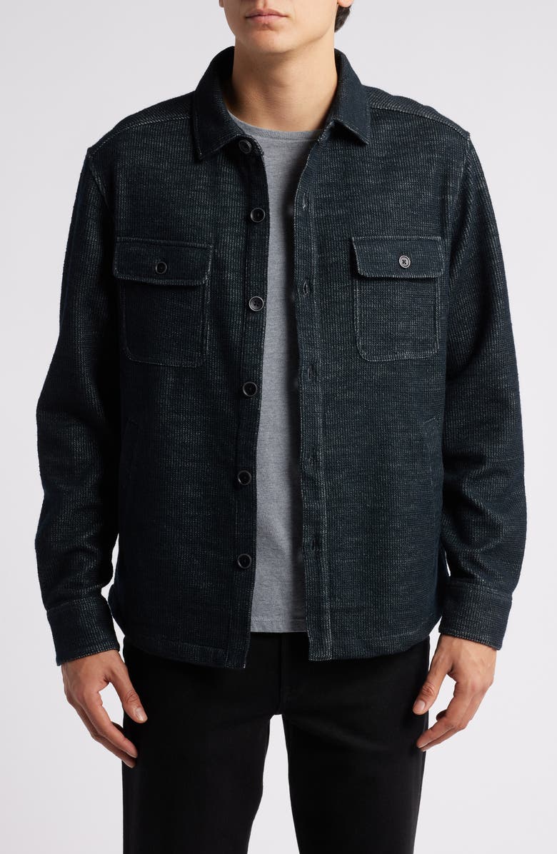 Robert Barakett Calbrun Cotton Blend Knit Overshirt, Main, color, 