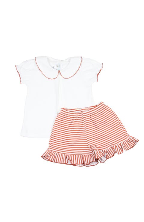 Game Day Striped Girls Short Set