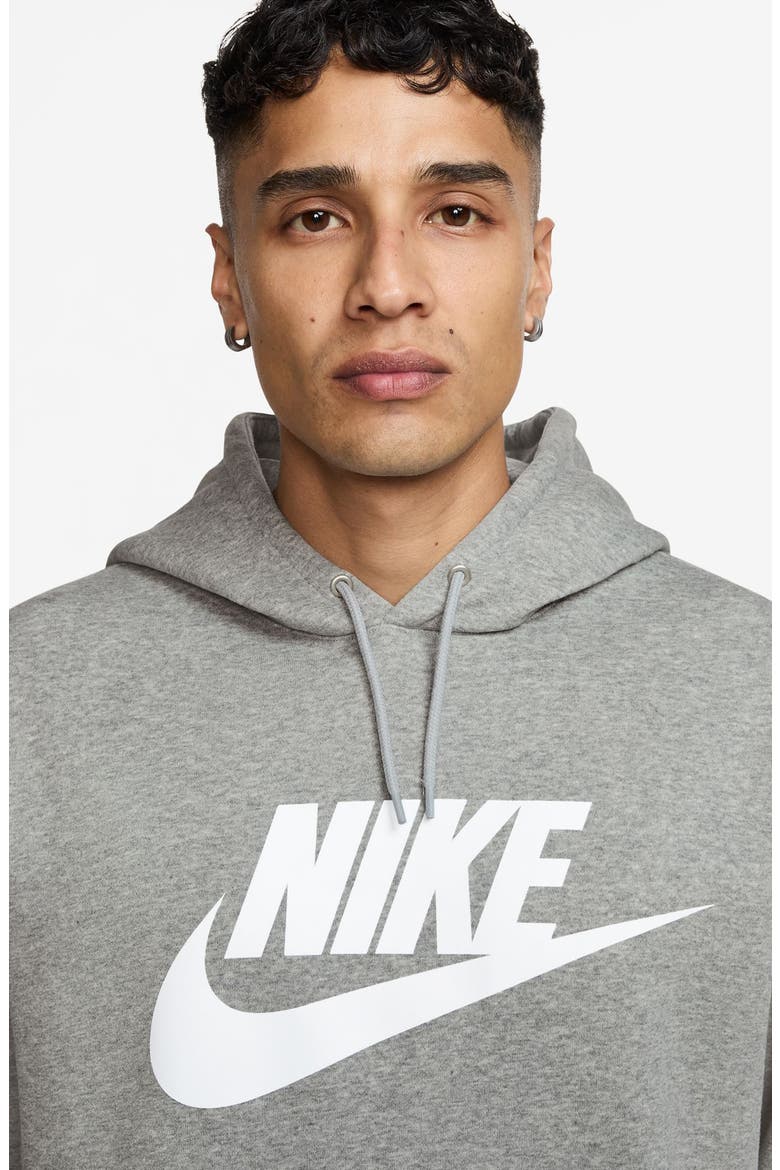 Club Fleece Hoodie, Alternate, color, 063 D GR H/WHITE