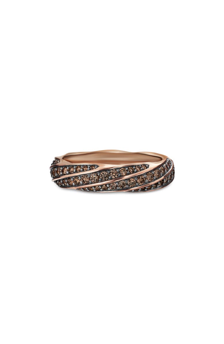 David Yurman Cable Edge Band Ring, Alternate, color, 18K Rose Gold Recycled