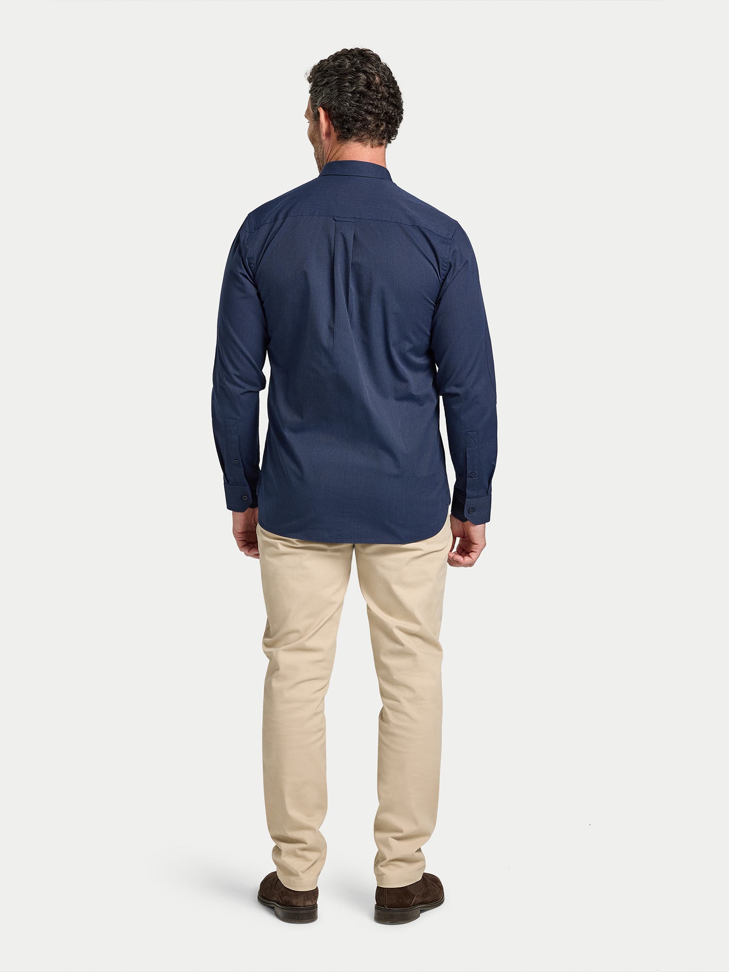Long Sleeve Dash Dobby Cotton Shirt - image 2