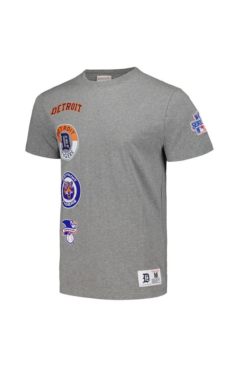 Mitchell & Ness Men's Mitchell & Ness Heather Gray Detroit Tigers Cooperstown Collection City Collection T-Shirt, Alternate, color, 