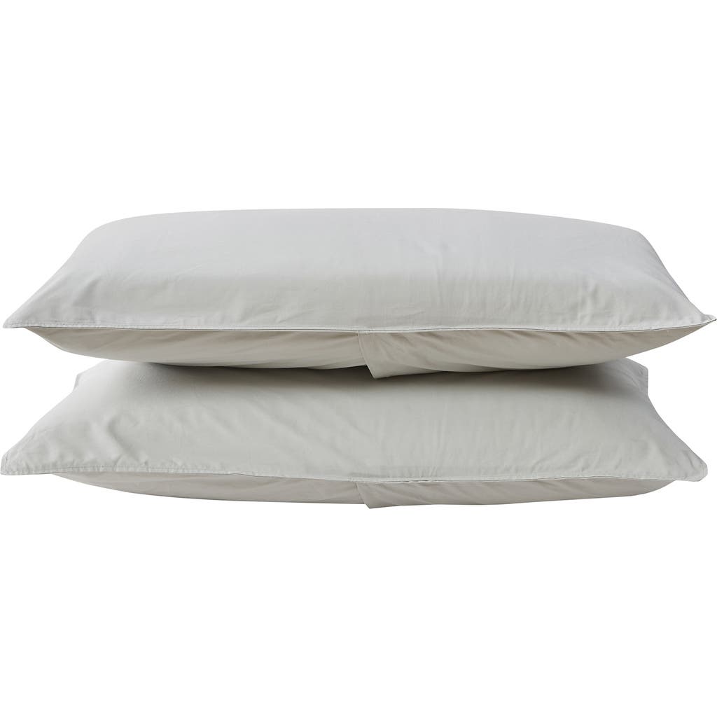 Verlee Cotton Percale Set Of 2 Standard Shams In Glacier