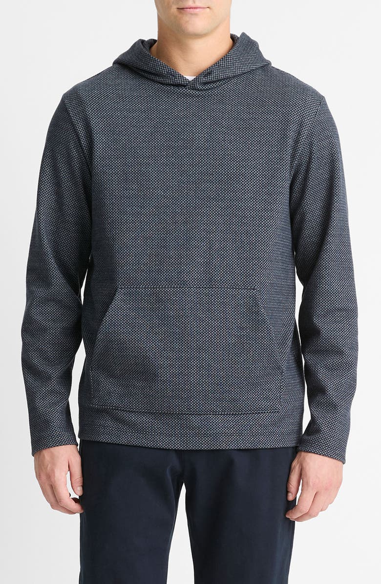 Vince Crosshatch Bird's Eye Knit Hoodie, Main, color, 