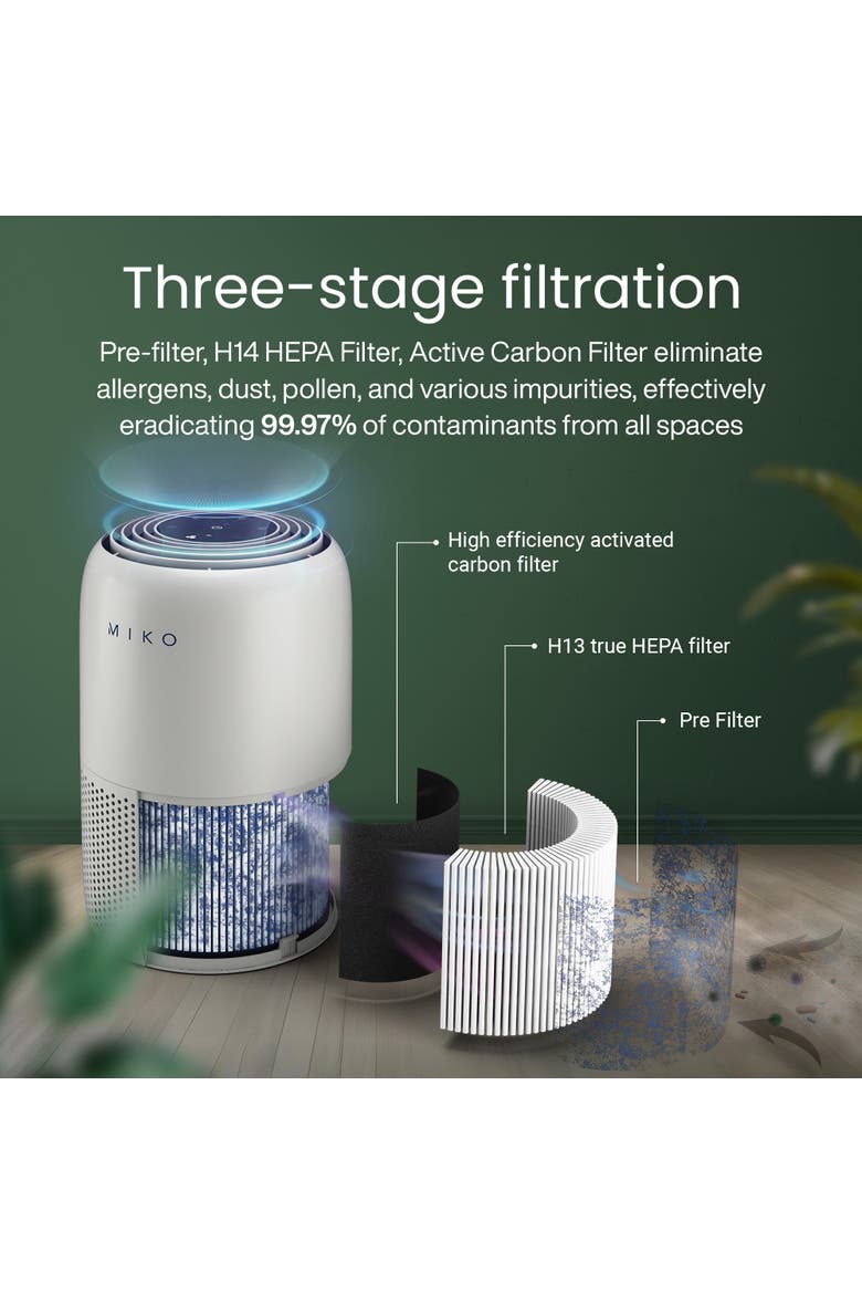 Hepa Air Purifier Up To 770 Sqft - Grey, Alternate, color, Grey