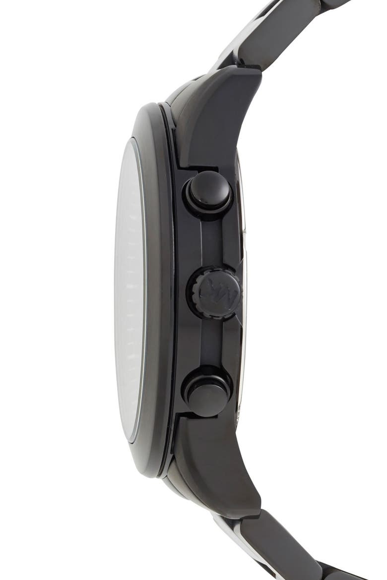 Michael Kors 'Mercer' Chronograph Bracelet Watch, 45mm (Nordstrom Exclusive), Alternate, color, BLACK