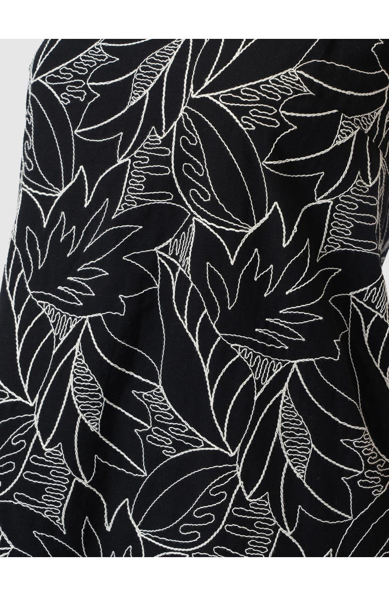 Saint + Sofia Corinne Cami Dress, Alternate, color, Black Embroidered
