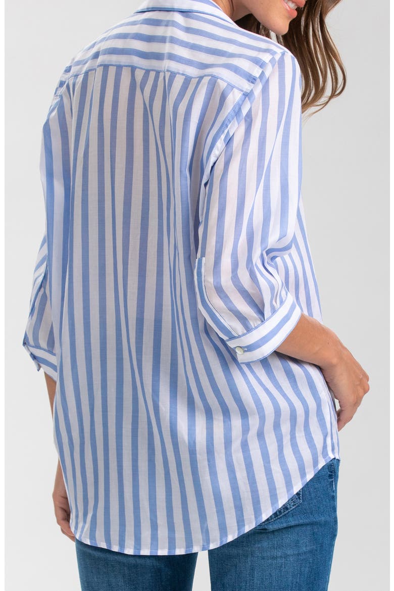 Long Sleeve Johnny Collar Shirt, Alternate, color, SKY