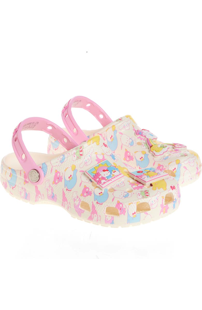 CROCS x Hello Kitty Kids' Classic Clog, Main, color, Ivory/ Pink Multi