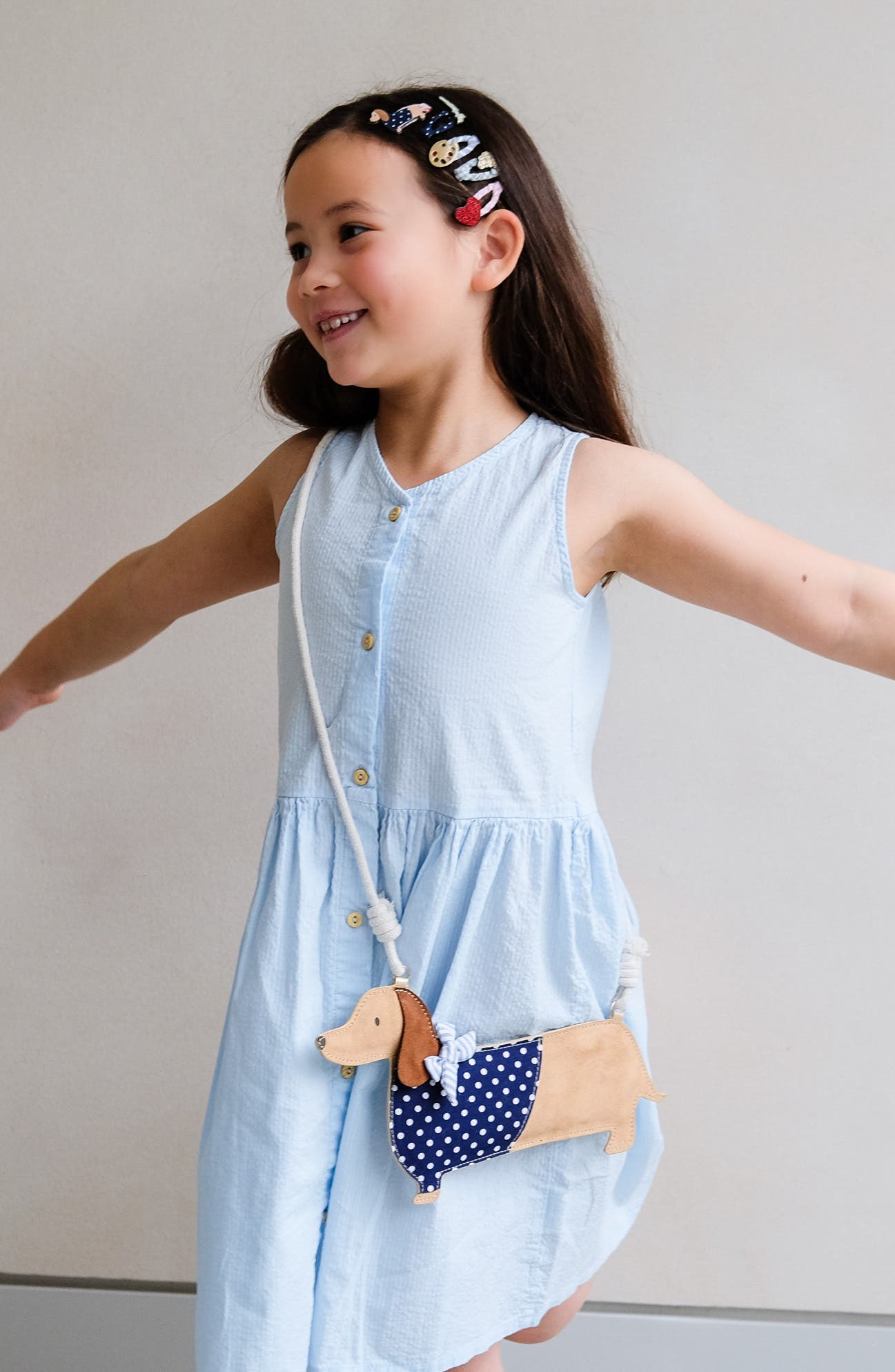 Mimi & Lula Sausage Dog Crossbody Bag, Alternate, color, Light/ Pastel Brown