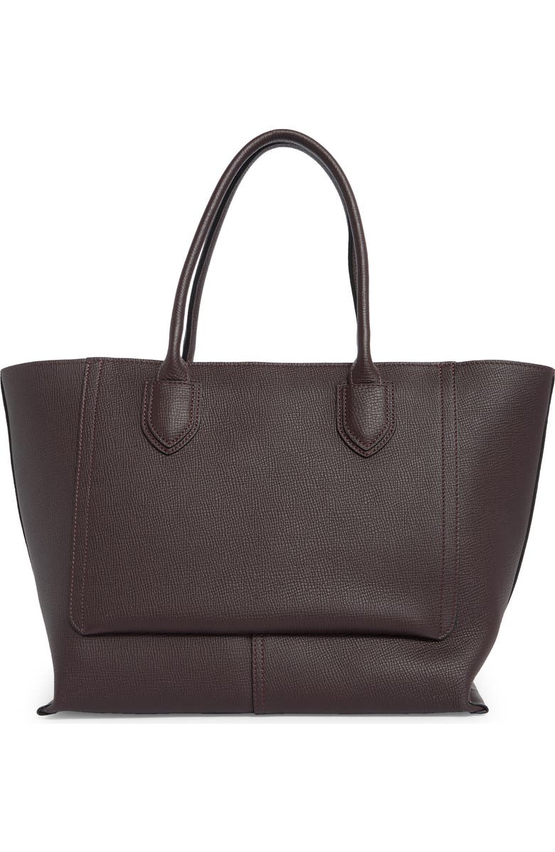 Longchamp Mailbox Large Leather Tote Bag, Alternate, color, Eggplant