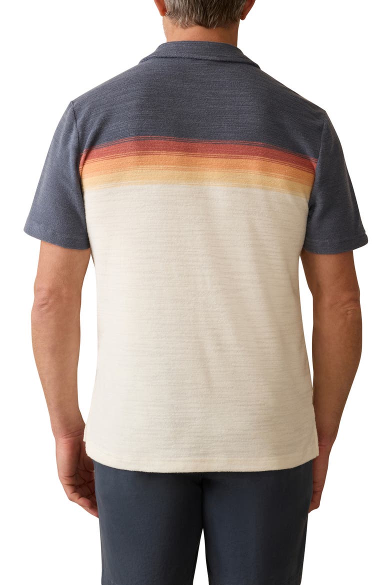 Cabana Surf Stripe Terry Cloth Polo, Alternate, color, TWILIGHT SHORE OMBRE