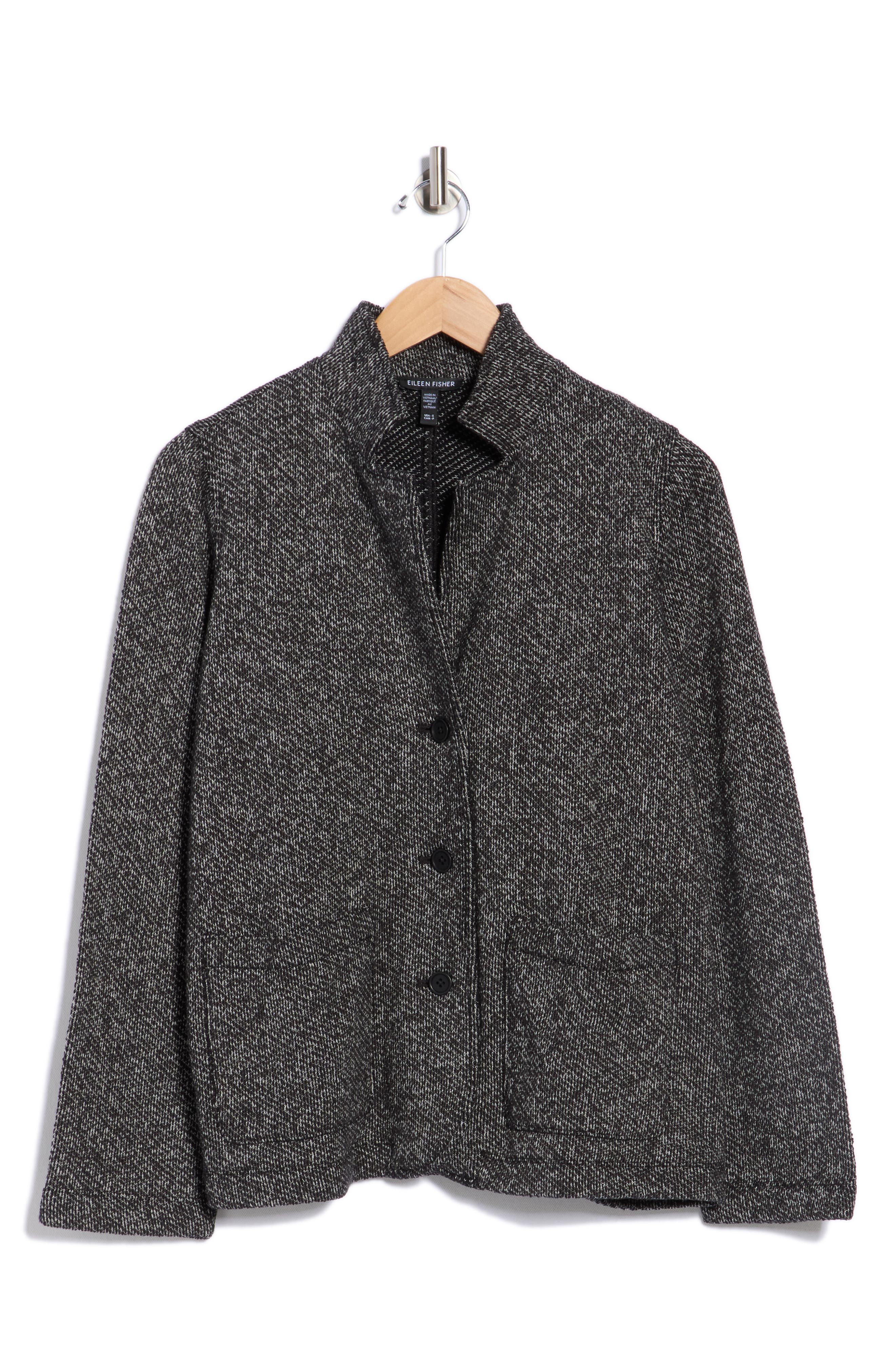 Eileen Fisher Stand Collar Organic Cotton Jacket (Women) | Nordstromrack