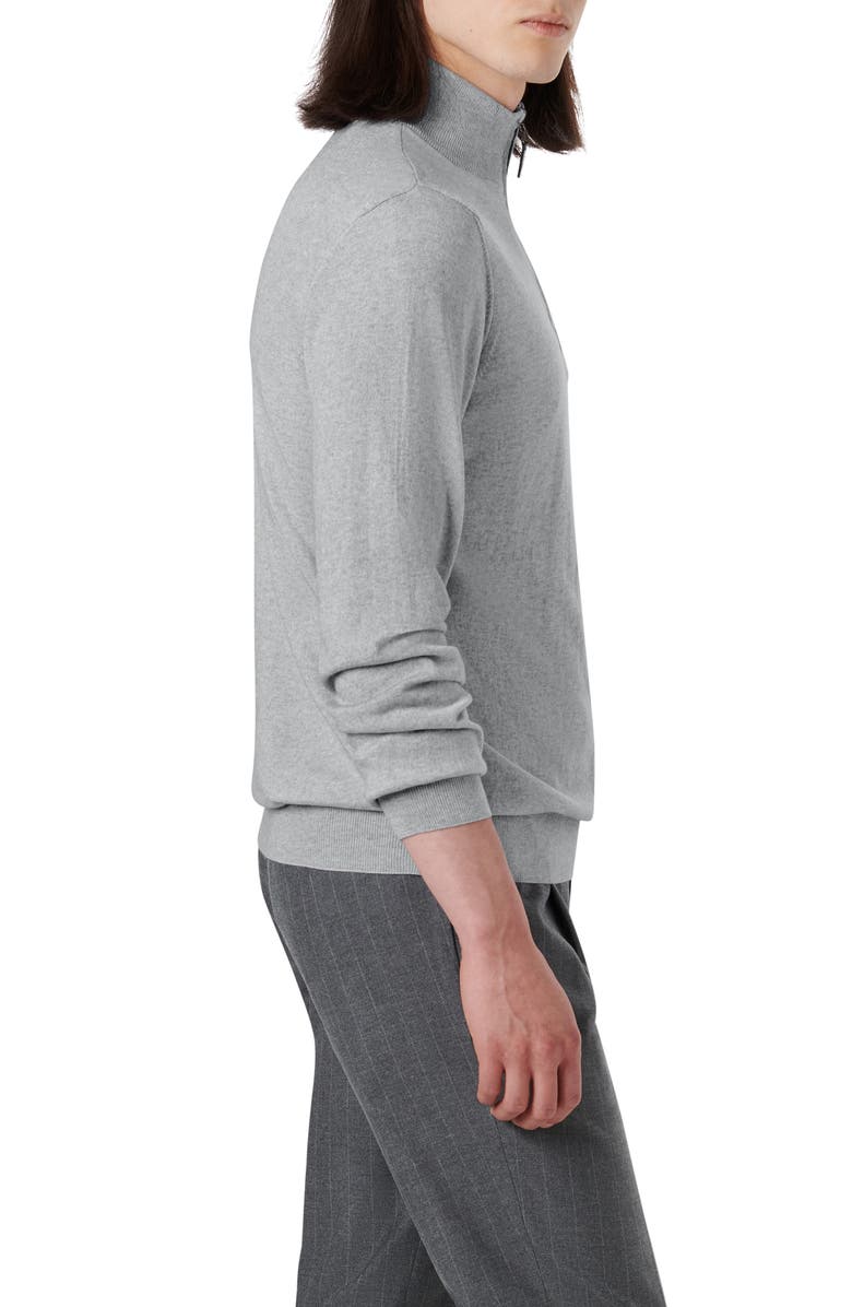 Bugatchi Cotton & Cashmere Quarter Zip Sweater, Alternate, color, 
