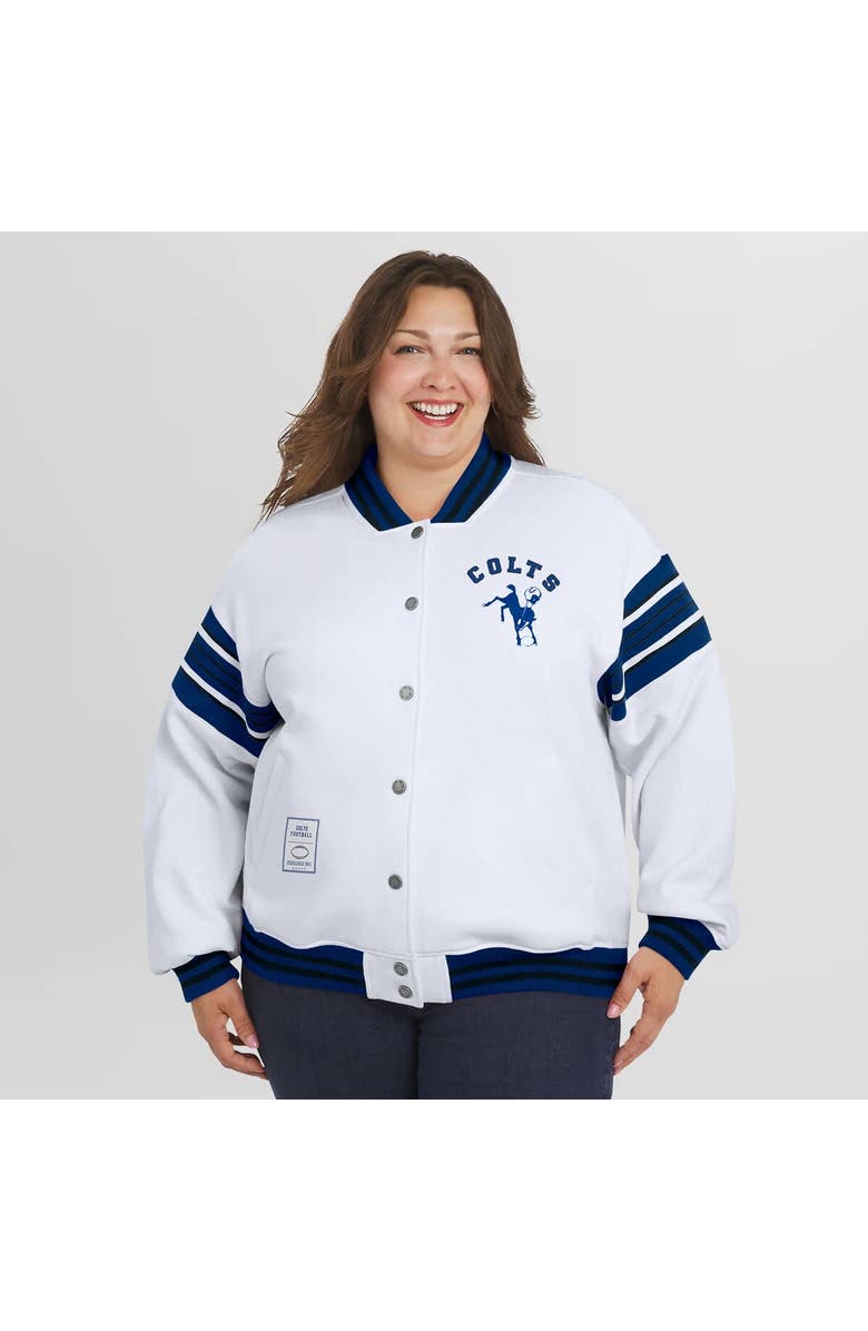 WEAR by Erin Andrews Women
s WEAR by Erin Andrews White Indianapolis Colts Plus Size Full-Snap Fleece Sweatshirt Jacket, Alternate, color, White