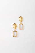 Edge of Ember Pebble Birthstone Drop Earrings