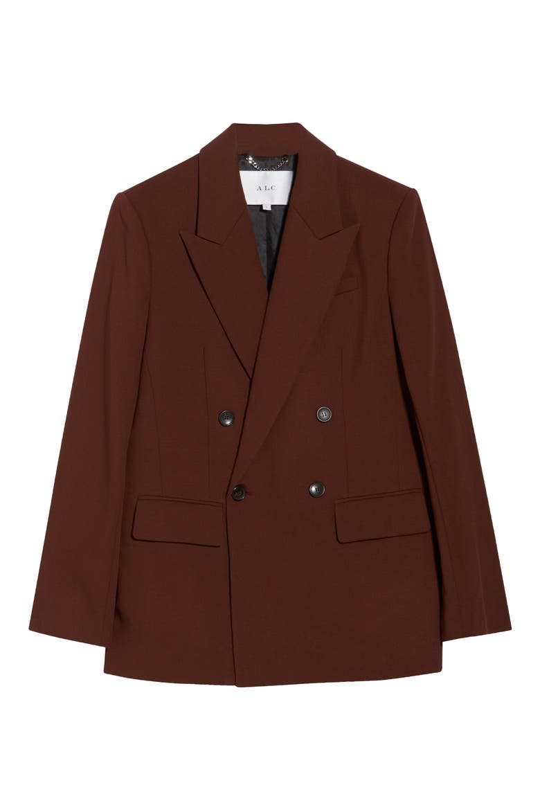 Calla Double Breasted Blazer, Main, color, BRUNETTE