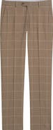 Berle Windowpane Check Stretch Wool Dress Pants