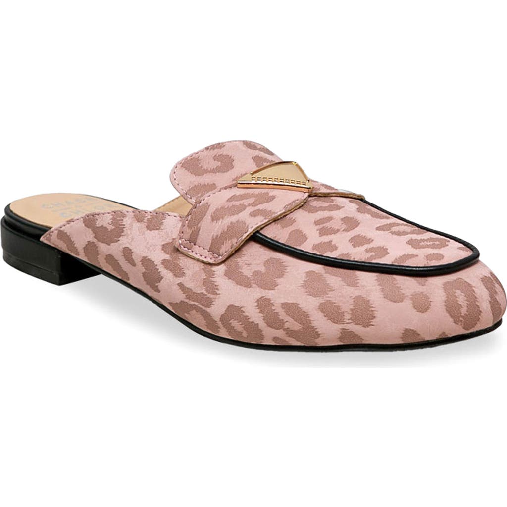 Chase & Chloe Chase And Chloe Loafer Mule In Pink