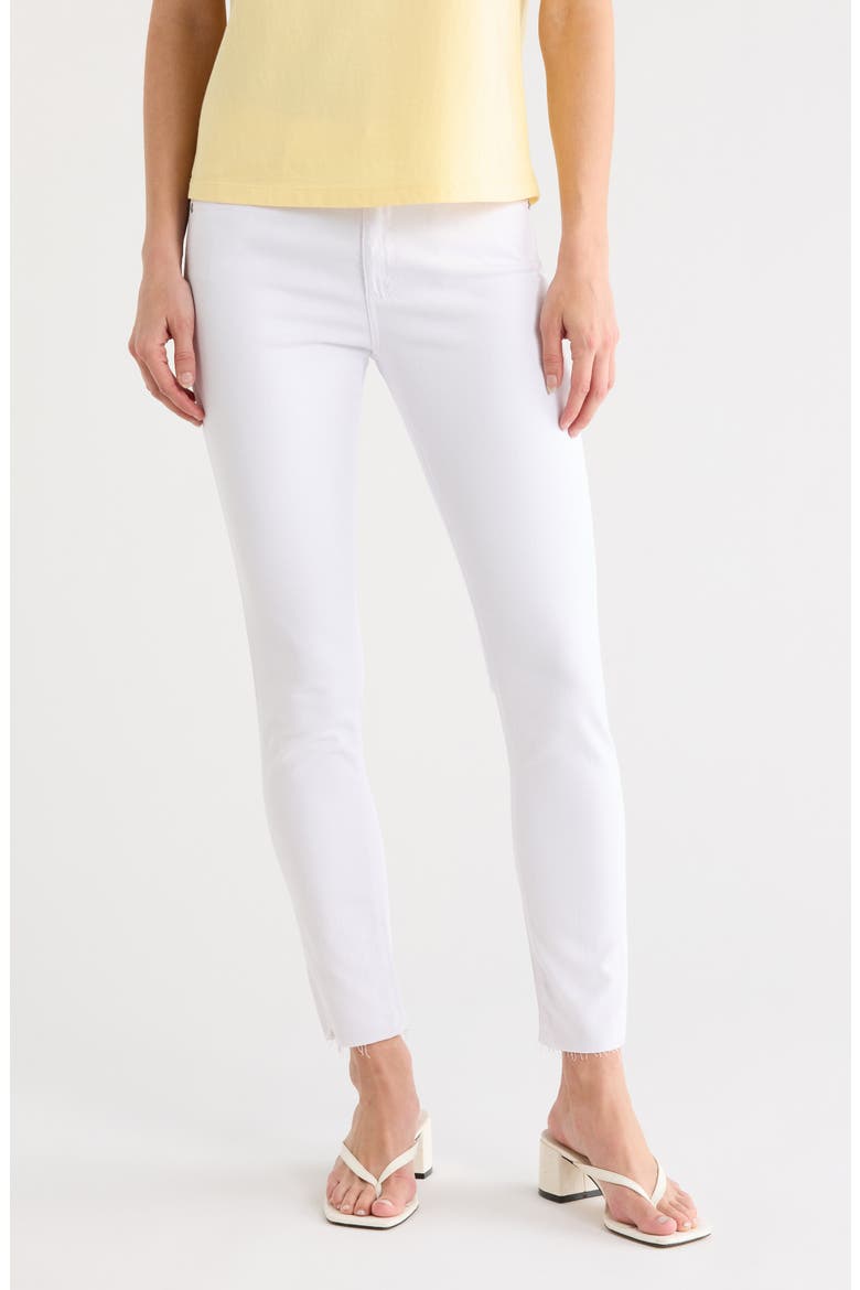 Farrah Mid Rise Ankle Skinny Jeans, Main, color, PEARL WHITE