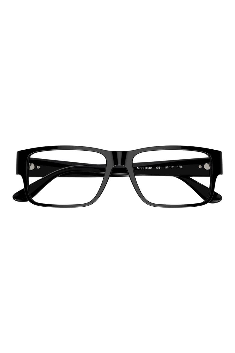 57mm Rectangle optical glasses, Alternate, color, BLACK
