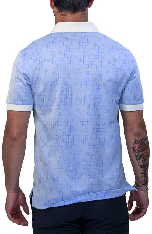 Maceoo Mozartspecktip Stretch Nylon Polo In Blue