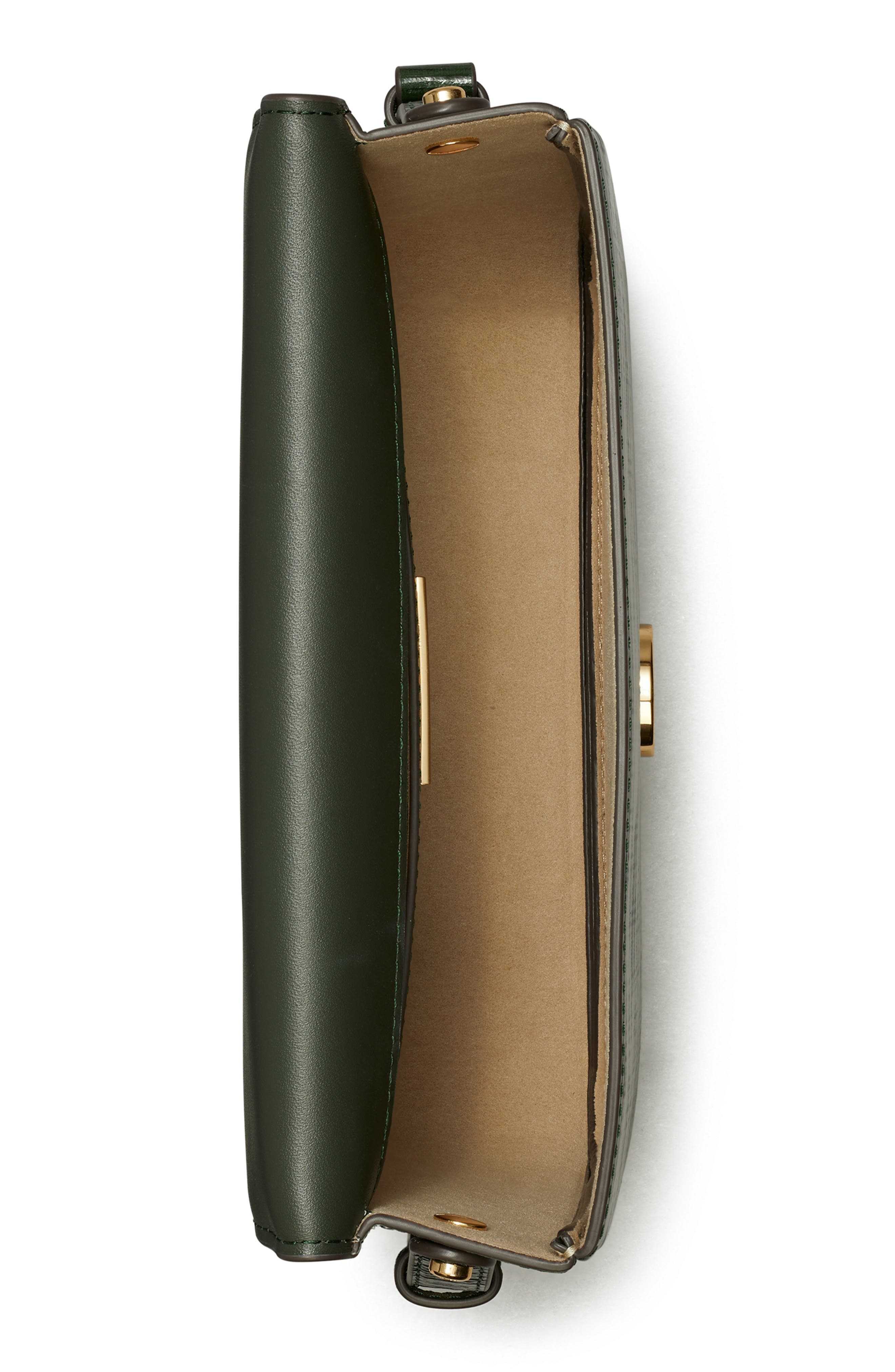 Tory Burch Robinson Crosshatched Leather Convertible Crossbody Bag, Alternate, color, 