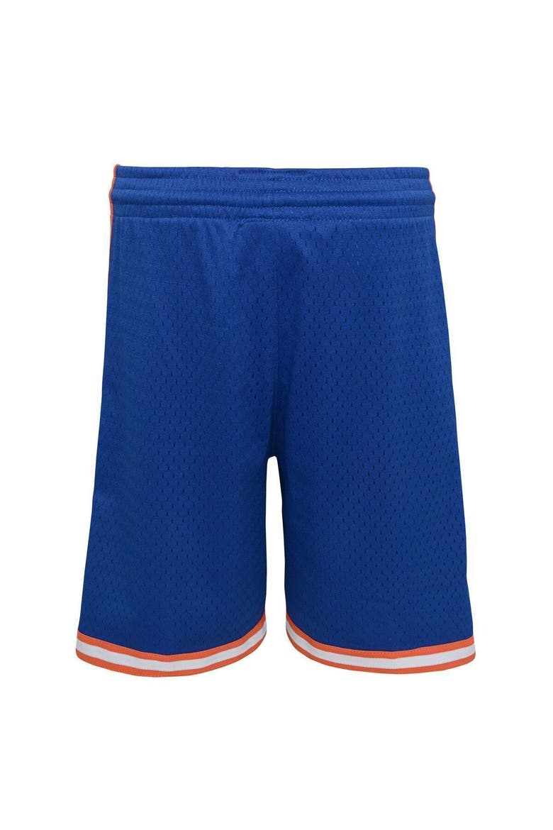 Youth Mitchell & Ness Blue New York Knicks 1991-92 Hardwood Classics Swingman Shorts, Alternate, color, Blue