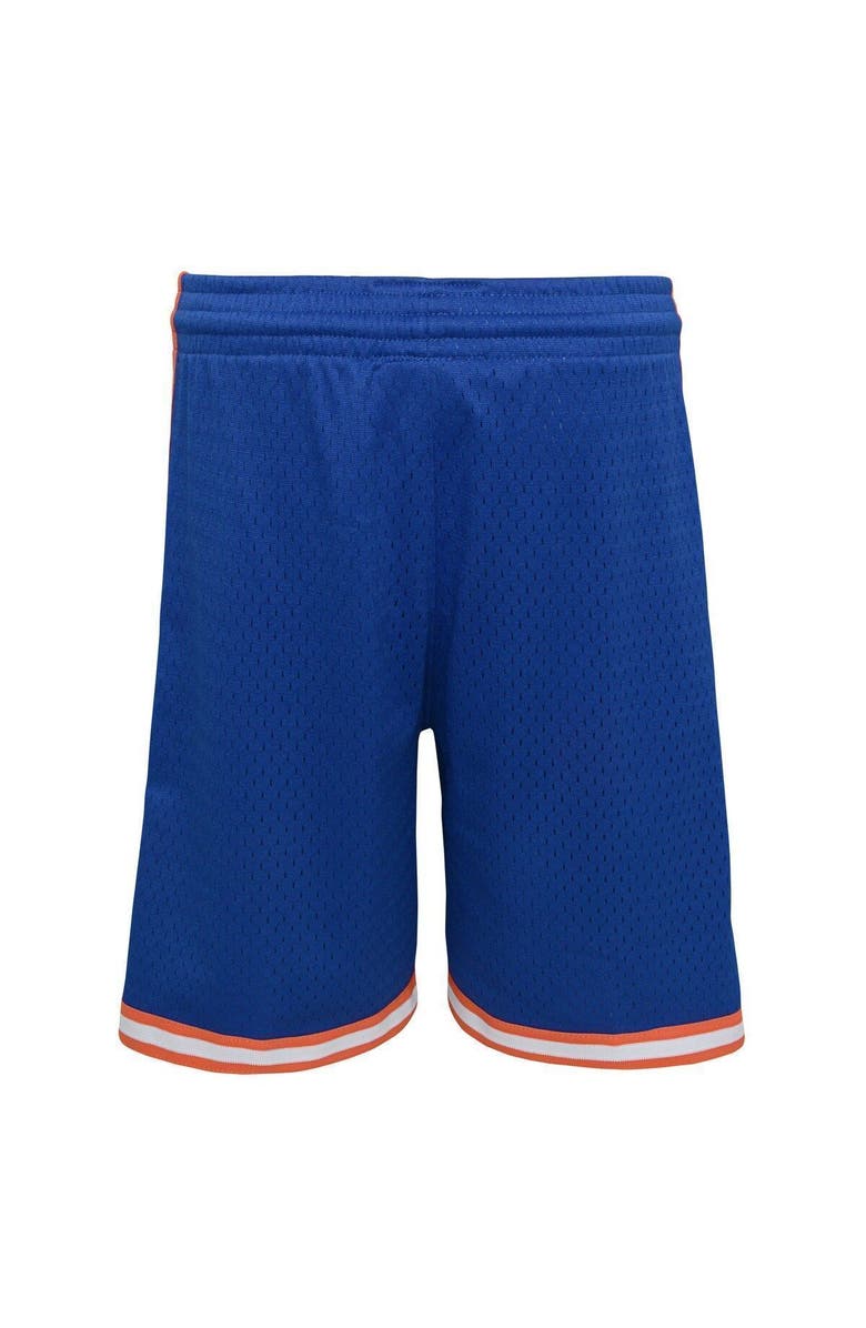 Mitchell & Ness Youth Mitchell & Ness Blue New York Knicks 1991-92 Hardwood Classics Swingman Shorts, Alternate, color,