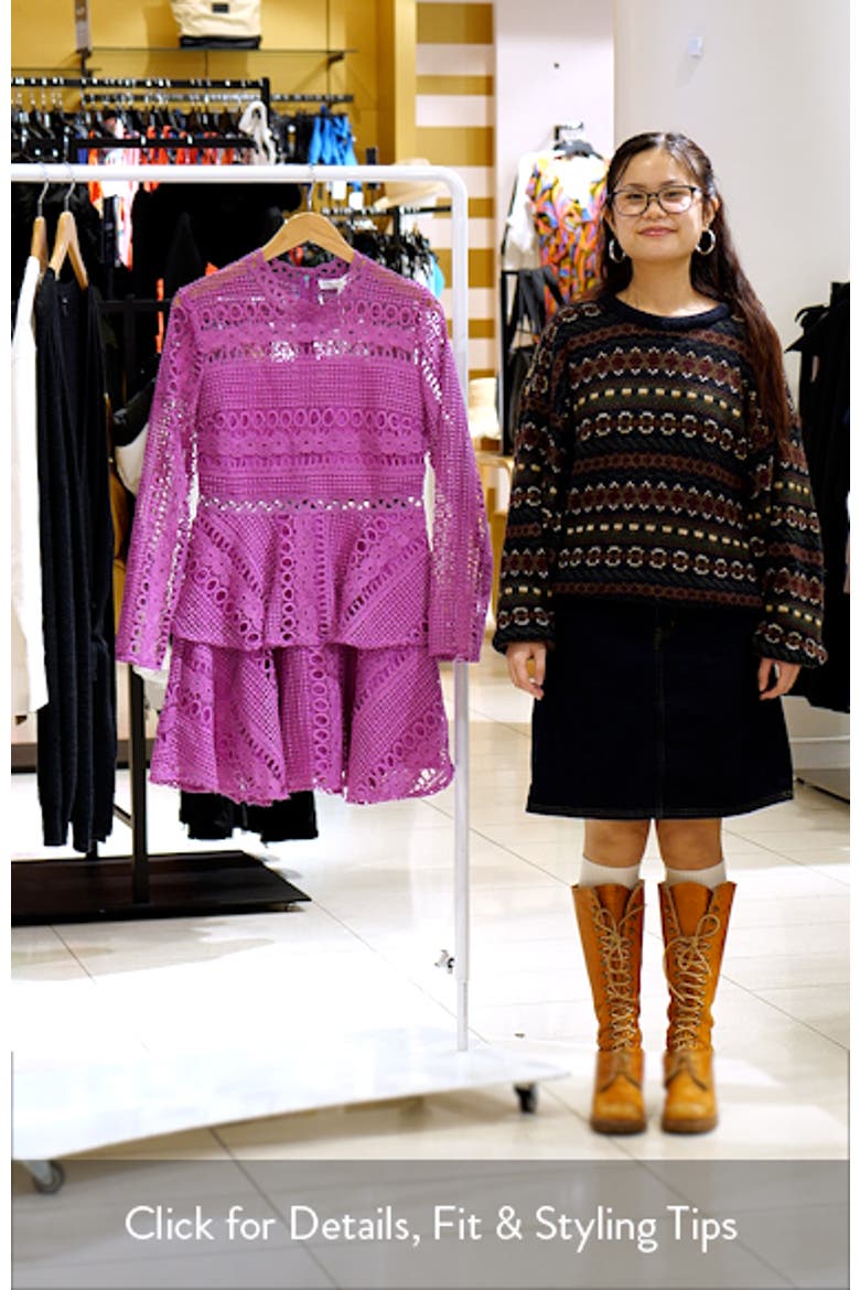 Tiered Lace Long Sleeve Minidress video
