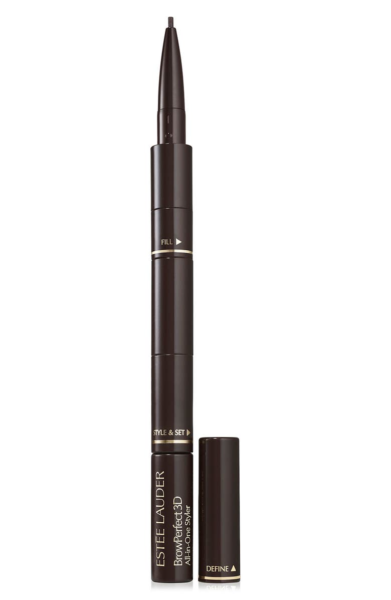 Estée Lauder BrowPerfect 3D All-In-One Eyebrow Pencil & Gel Styler Multi-Tasker, Main, color, Blackened Brown