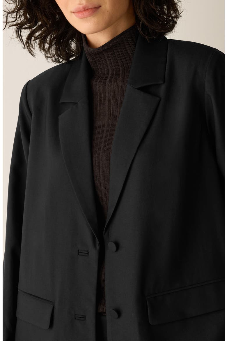 Wool Long Blazer, Alternate, color, BLACK