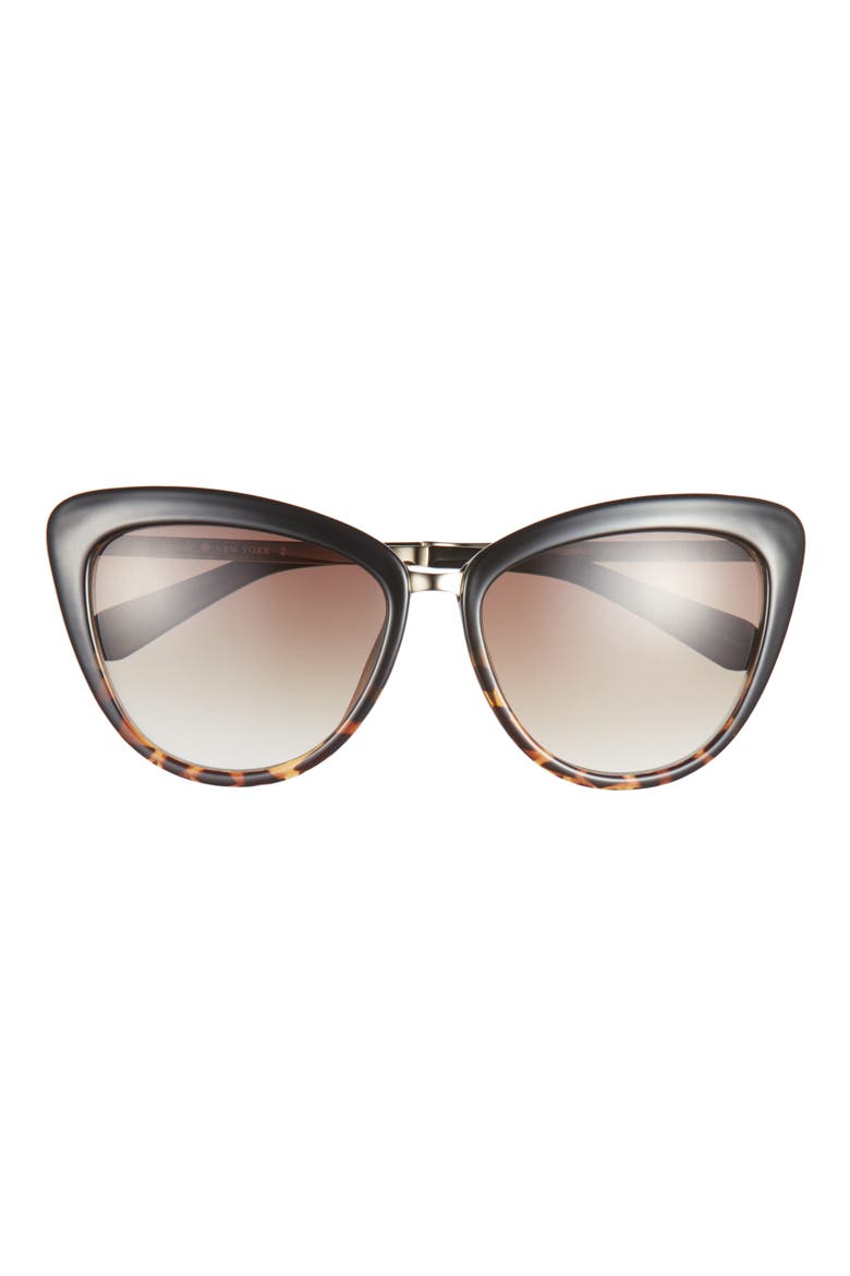 56mm Cat Eye Sunglasses, Main, color, USA/ BROWNGREY FUSCHIA MS
