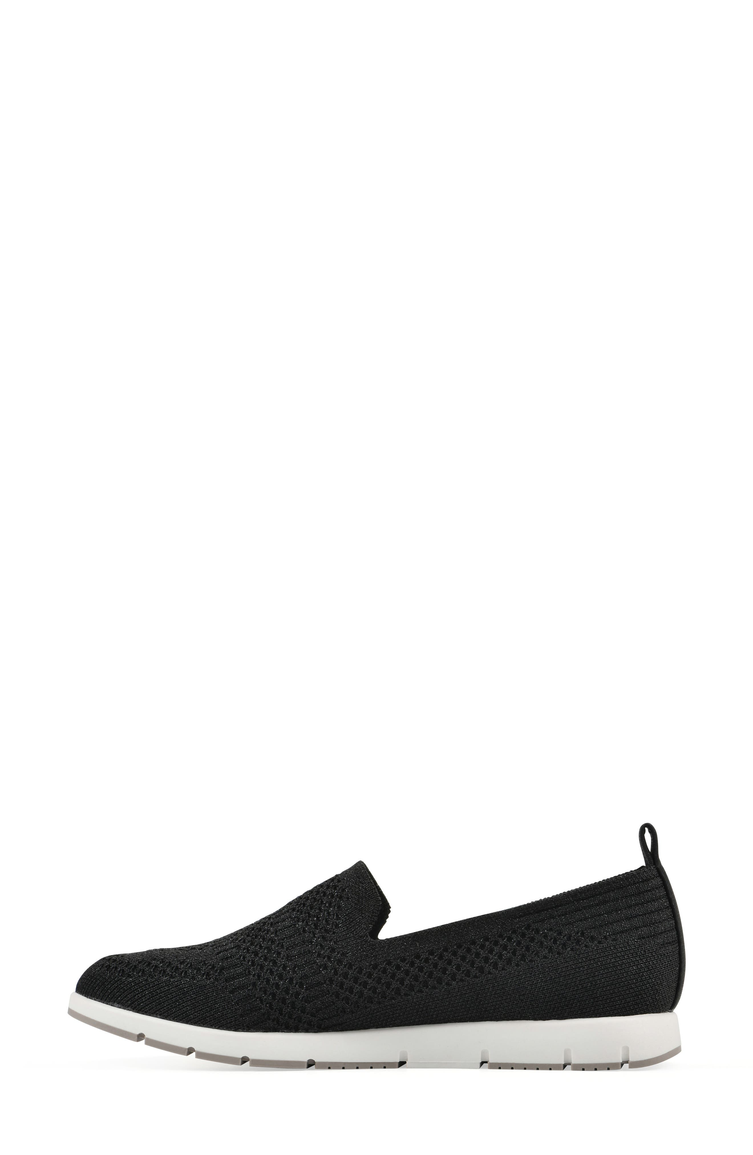 CLIFFS BY WHITE MOUNTAIN Garren Glitter Knit Slip-On Sneaker, Alternate, color, Black Glitter Knit