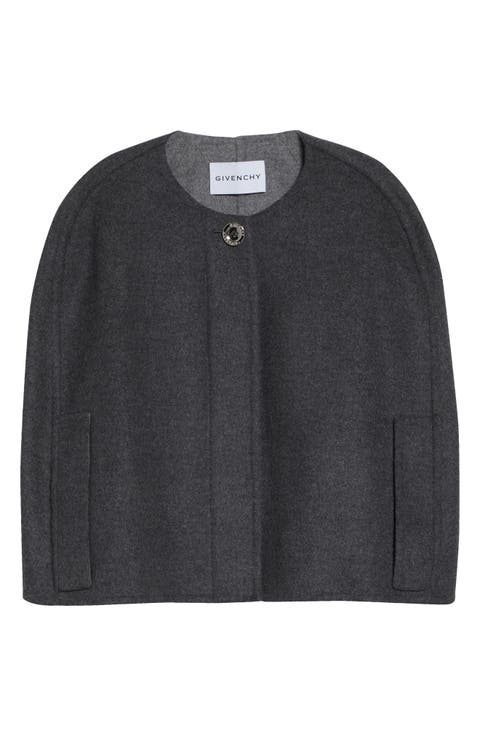 Crop Wool & Cashmere Cape