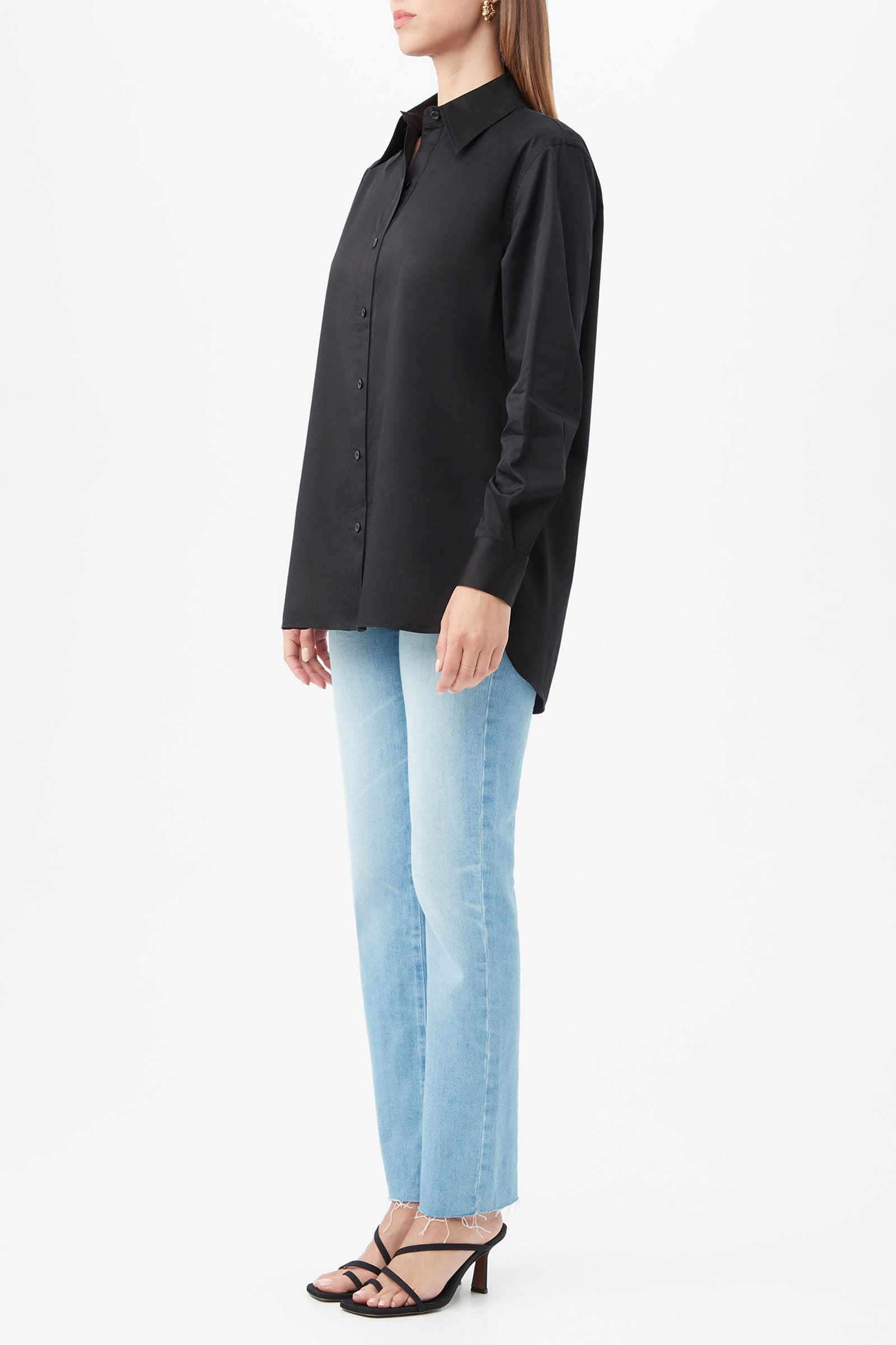 Litsa Oversized Poplin Button Up Top - image 2
