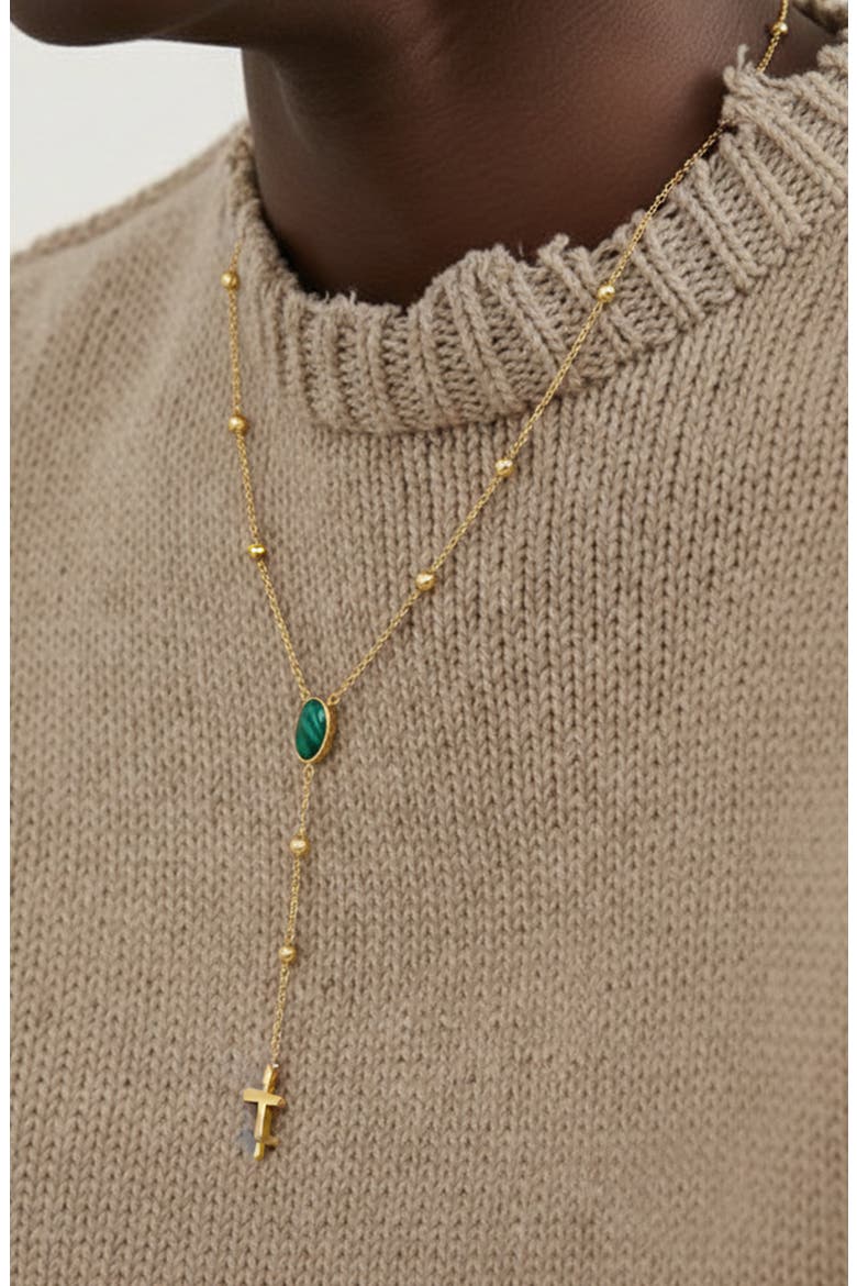 Rosary Necklace In Gold, Alternate, color, Gold