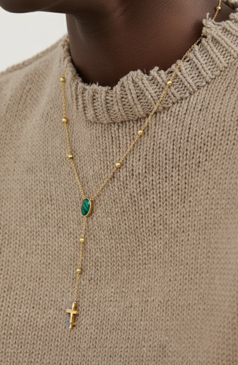 YOJ Rosary Necklace In Gold, Alternate, color, Gold