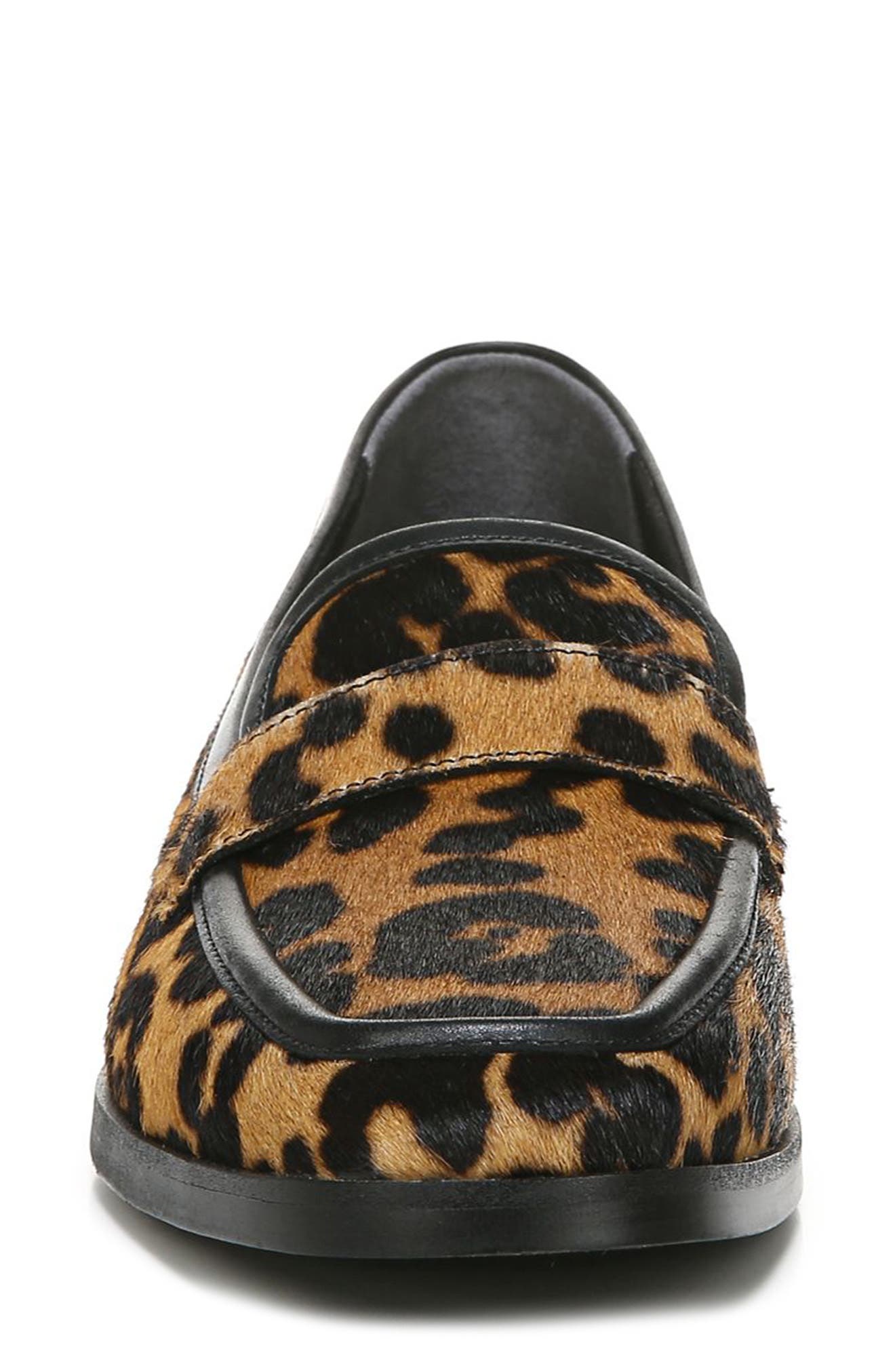 Sellah Square Toe Loafer, Alternate, color, TAN LEOPARD