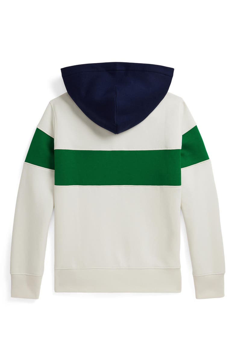 Polo Ralph Lauren Kids' Colorblock Hooded Rugby Shirt, Alternate, color, Nevis Multi