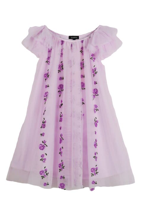 Kids' Float Floral Embroidered Tulle Dress (Toddler & Little Kid)