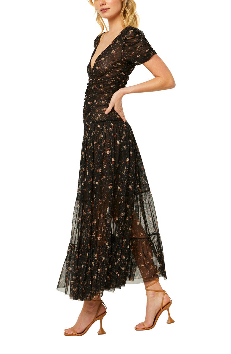 MISA Los Angeles Rebecca Floral Mesh Dress, Alternate, color, 