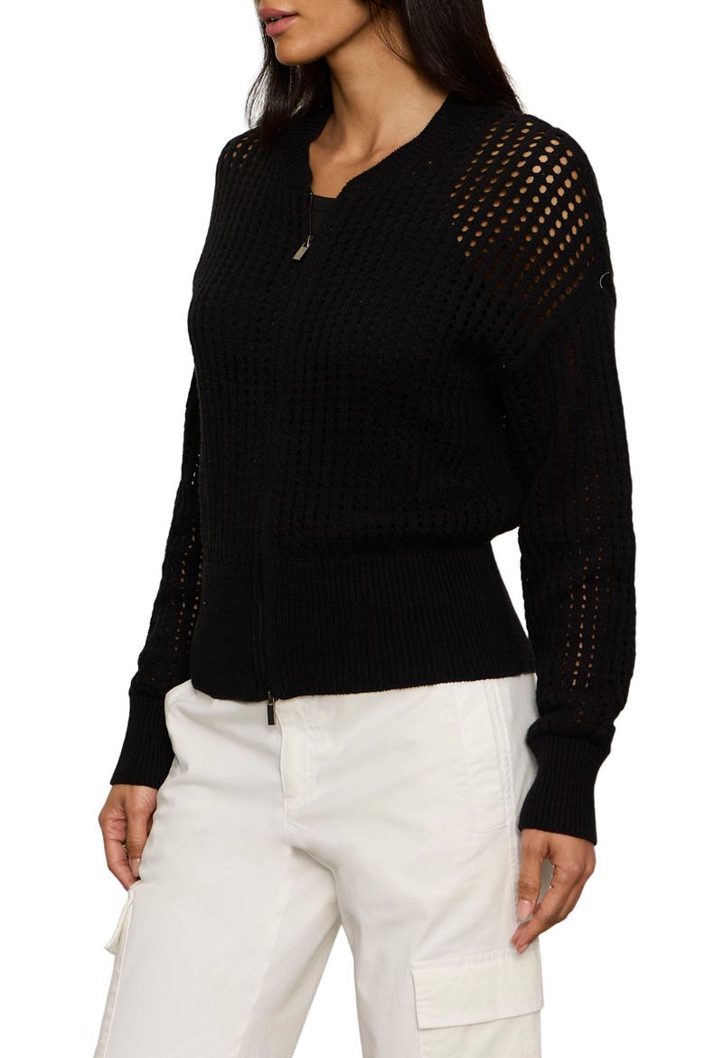 Laguna Openwork Sweater, Alternate, color, BLACK