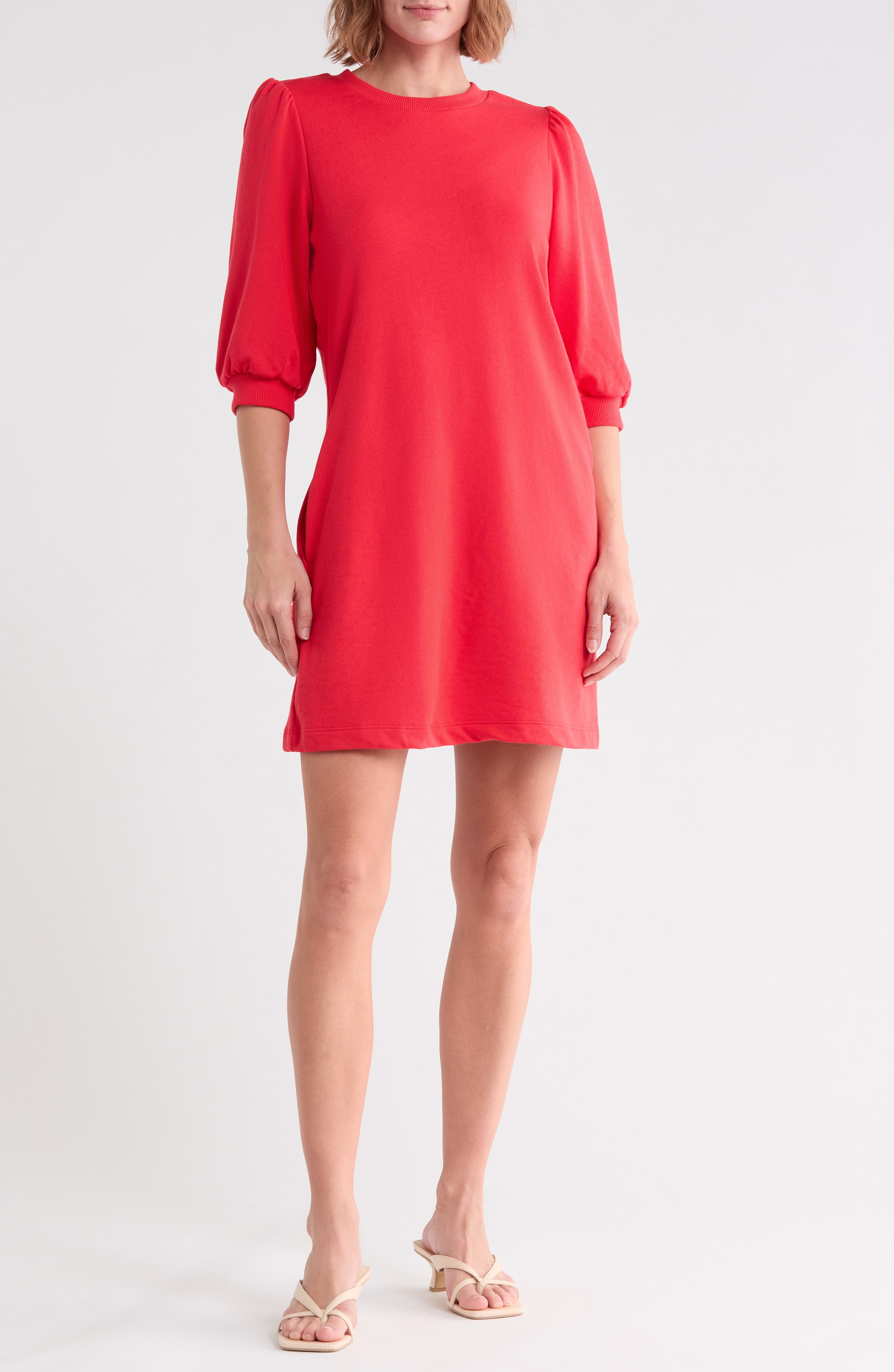 Puff Sleeve Sweatshirt Minidress