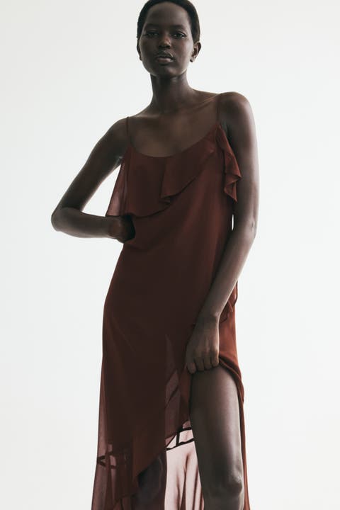 Flounced Strappy Dress