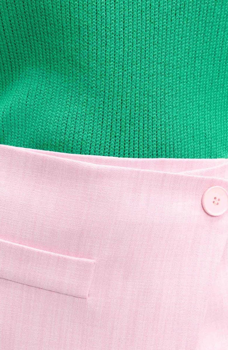 maje Pointelle knit crochet polo, Alternate, color, 