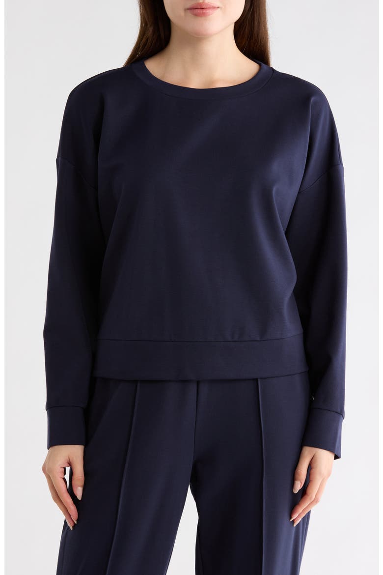 Round Neck Boxy Top, Main, color, INK
