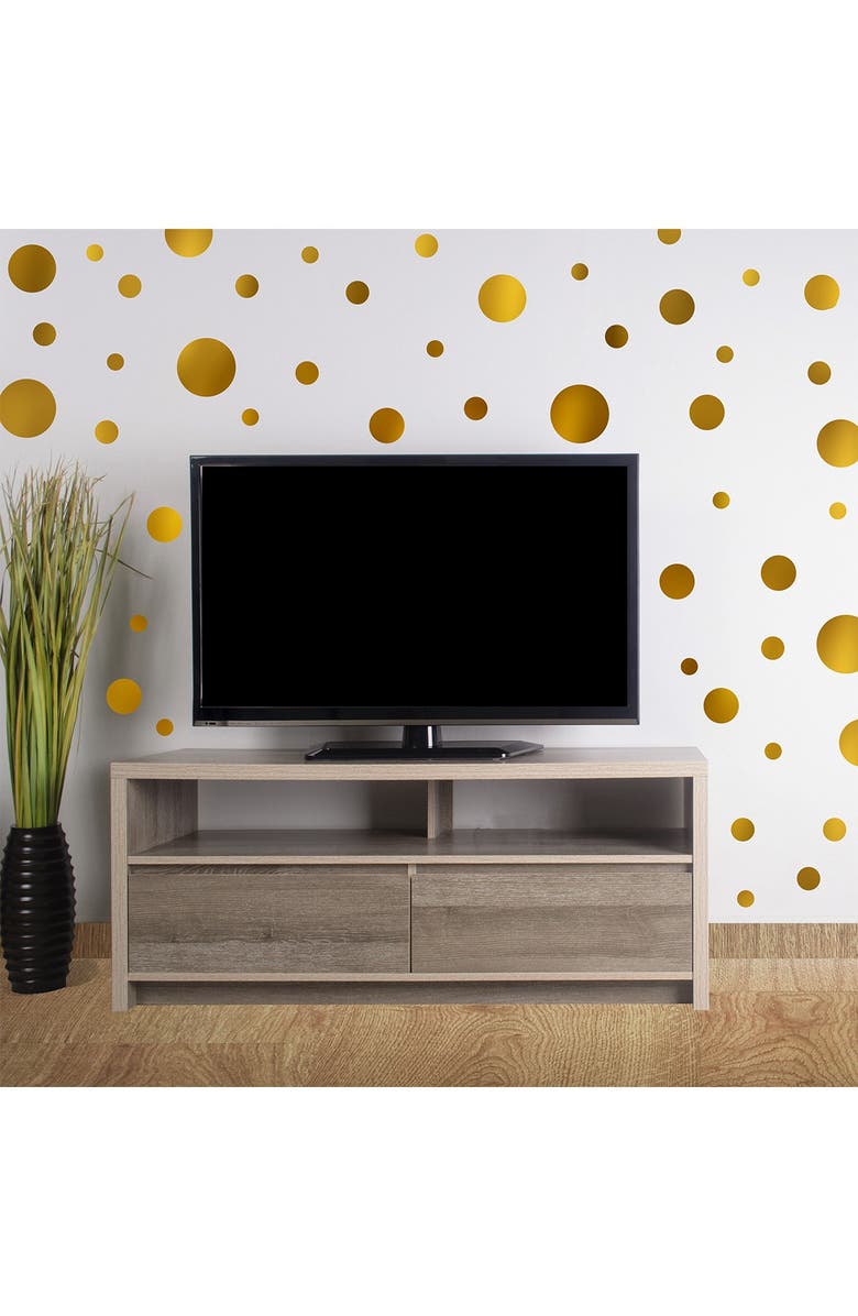 WALPLUS GOLD METALLIC POLKA DOTS HOME, Alternate, color,