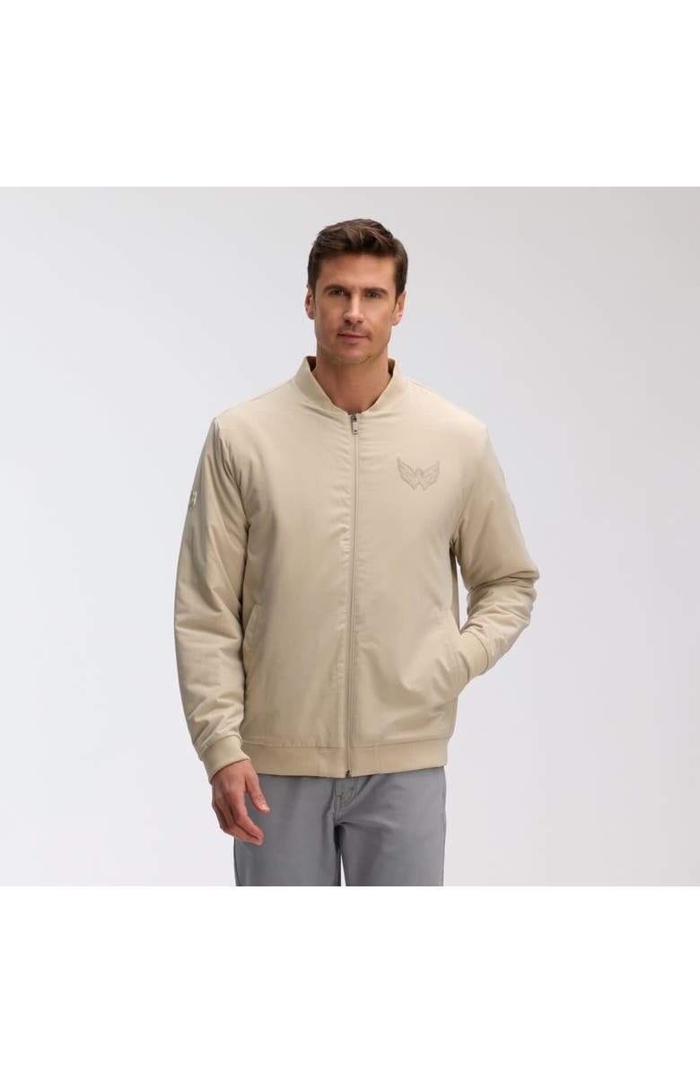 FANATICS Men's Fanatics Tan Washington Capitals Authentic Pro Road Lightweight Full-Zip Bomber Jacket, Main, color, Tan