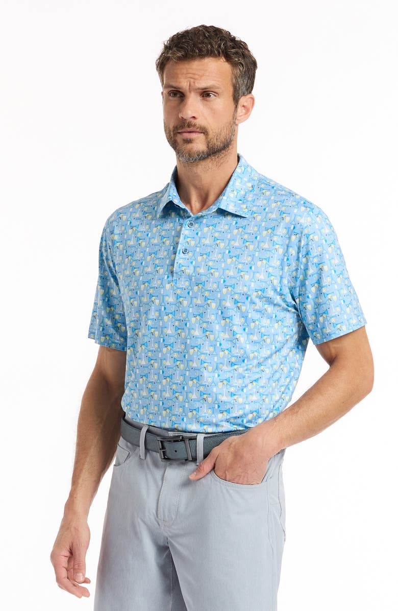 Robert Graham Society Knit Polo, Alternate, color, Light Blue